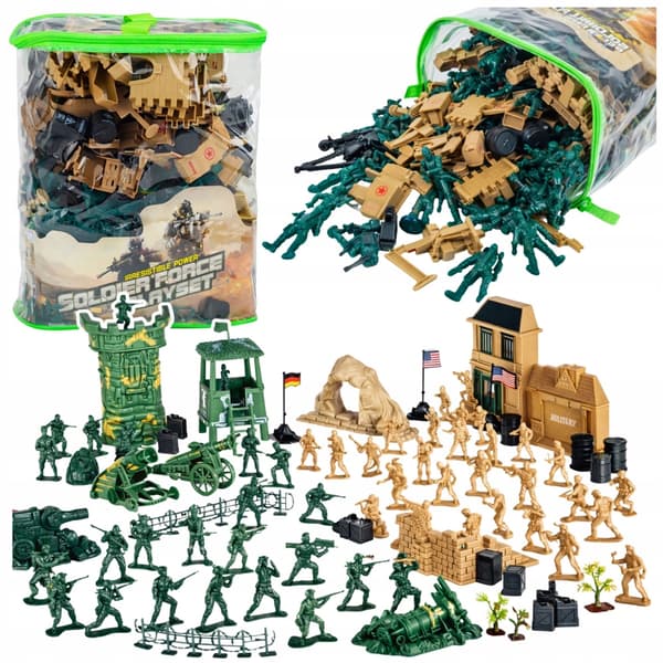 MILITARY BASE SET: SOLDIER FIGURES AND VEHICLES