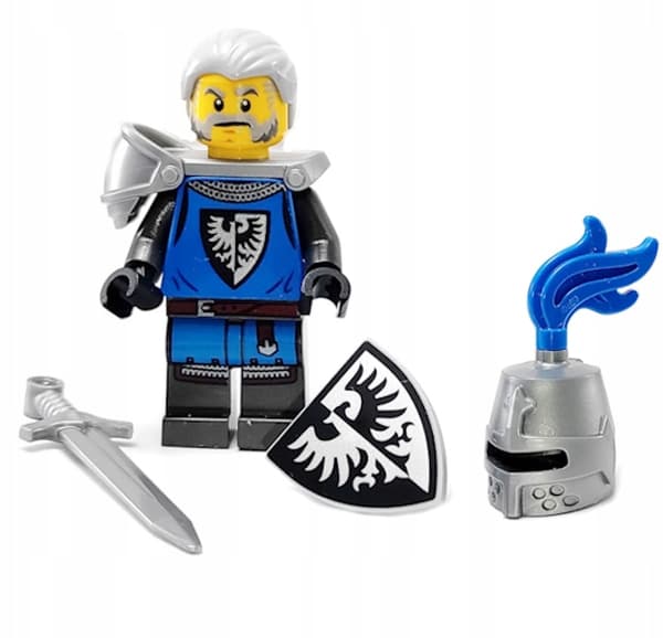 LEGO Castle – Black Falcon Knight + armour + shield + sword!