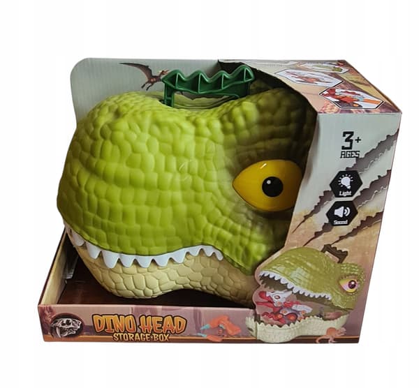 DINOSAUR SET: DINOSAUR HEAD, STORAGE CASE WITH ACCESSORIES