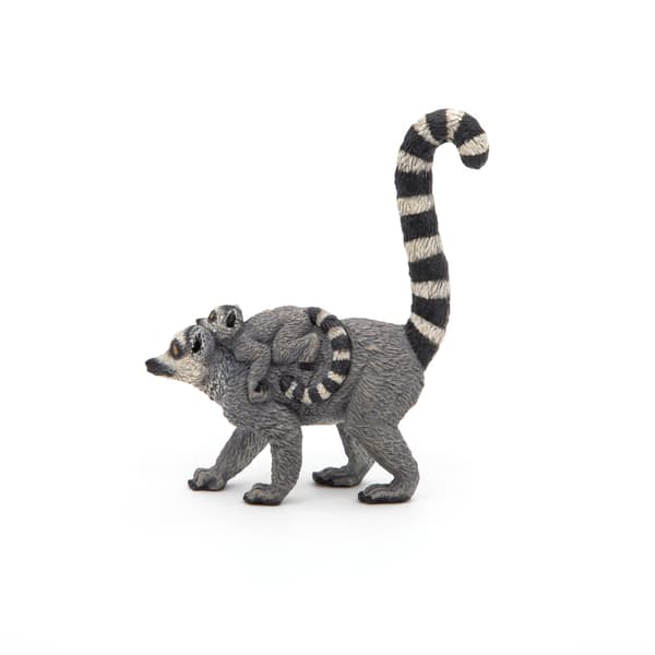 LEMUR WITH YOUNG [FIGURINE]