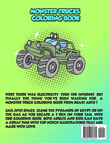 Monster Trucks Colouring Book: Presented by Beast Auto