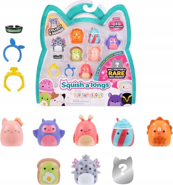 JAZWARES SQUISH-A-LONGS 8-pack W6