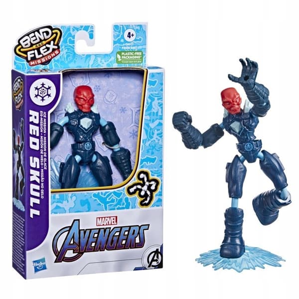 AVENGERS 15cm BEND AND FLEX Red Skull Figure 4017