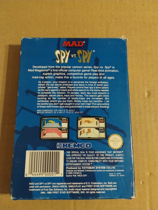 Spy vs Spy for the Nintendo NES