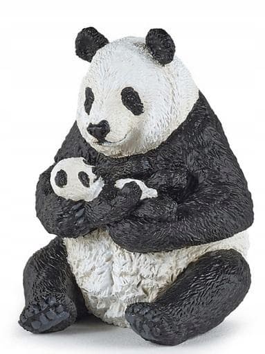 SEATED PANDA WITH HER CUBS [FIGURINE]