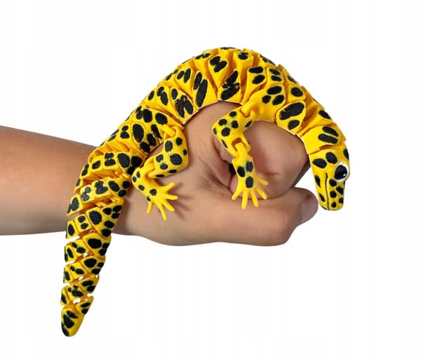 3D Leopard Gecko – a realistic segmented figurine, terrarium decoration