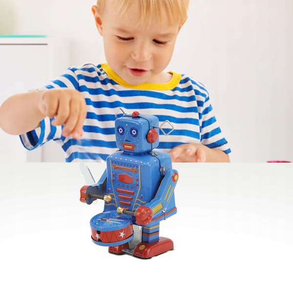 Clockwork Percussion Robot – Retro Tinplate – Handcrafted robots at JW