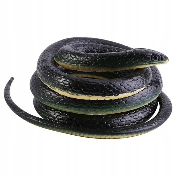 1 x 130 cm long realistic soft rubber snake – garden prop