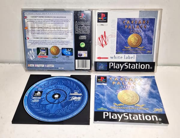 CAESARS PALACE 2000 PSX 3XA game – disc + manual