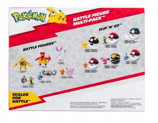 Pokémon set of 6 figures: Treecko, Torchic, Mudkip
