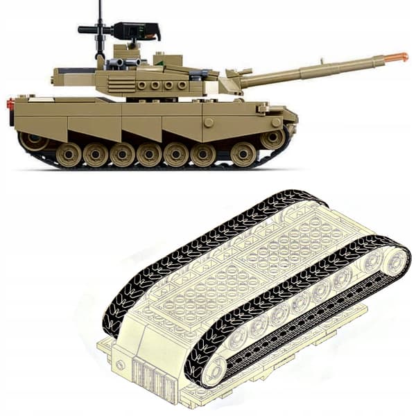 M1A2 ABRAMS TANK BUILDING SET – US ARMY WAR 3 FIGURES + LEGO WEAPONS