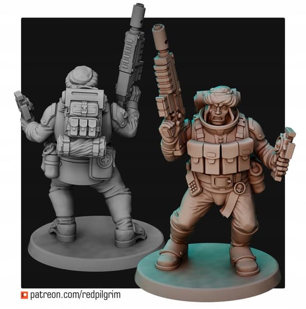 Advance Team x5 Red Pilgrim Miniatures 28 mm