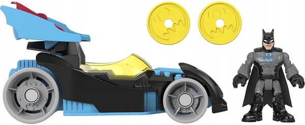 IMAGINEXT DC BAT-TECH BATMOBILE AND BATMAN FIGURINE + TOY CAR