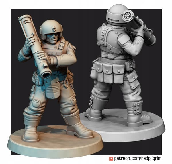 Assault Team x5 Red Pilgrim Miniatures 28 mm