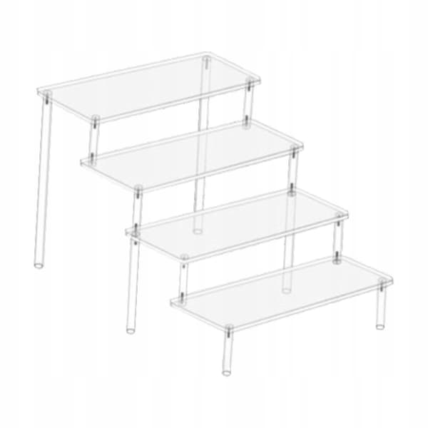 Acrylic display shelf – Riser Doll Clay Figurine Display – 4-tier wedding tray