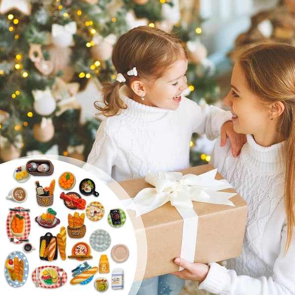 DOLLHOUSE FOOD ACCESSORIES, 61-PIECE MINI KITCHEN DIY DECORATIONS