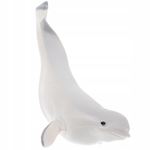 GREY SIMULATED WHITE WHALE FIGURINE FOR DECORATION
