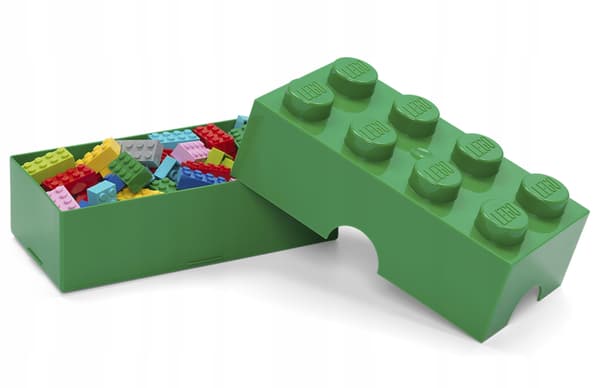LEGO building block lunch box, breakfast container – GREEN