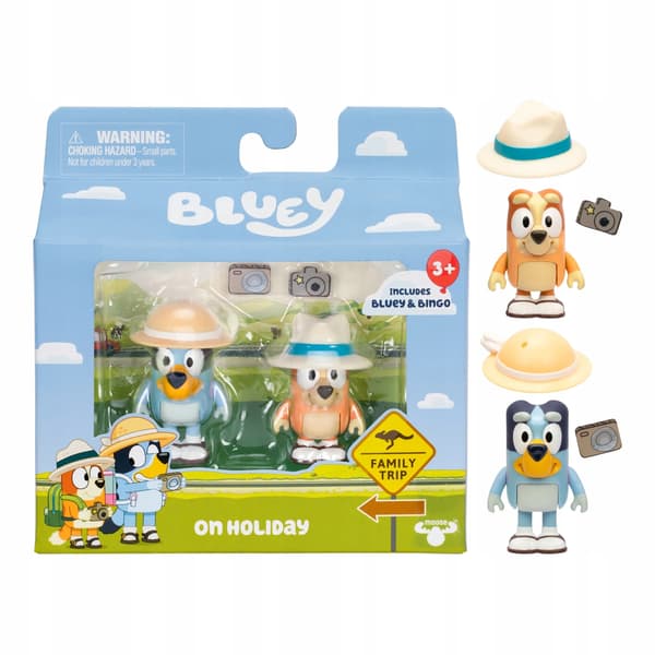 BLUEY BINGO FIGURINES 2-PACK FIGURINE SET HOLIDAY ACCESSORIES