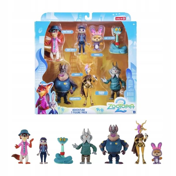 DISNEY Figures: 7 Zootopia movable Disney figures