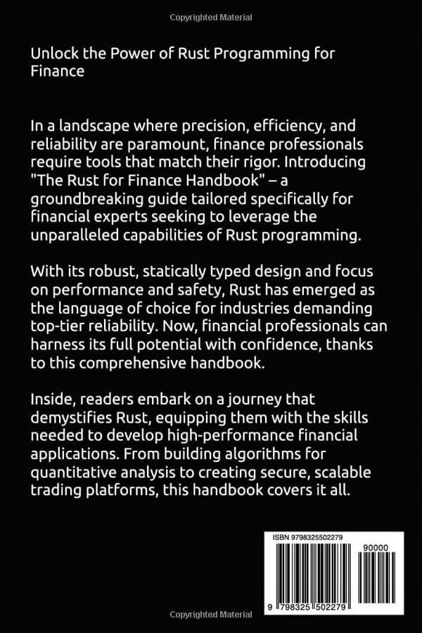 Van Der Post, Hayden: *The Rust for Finance Handbook: The 2024 Comprehensive Edition*
