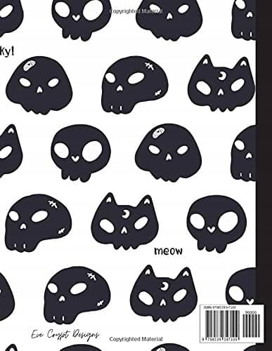 Composition Notebook: Creepy Cute Skulls 8.5 x 11, 110-page, wide-ruled notebook