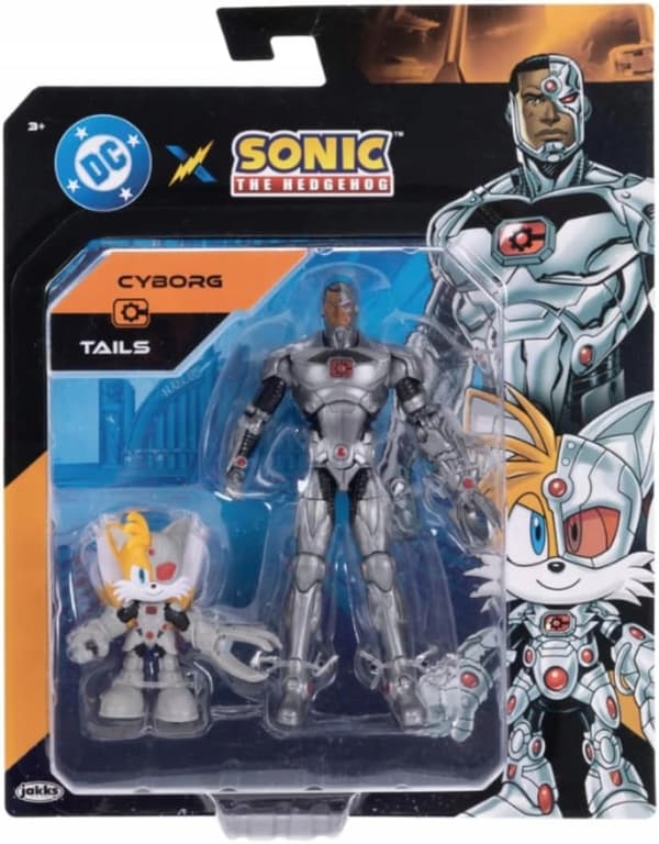 Tails, Cyborg Sonic x DC Action Figure Set by Jakks Pacific
