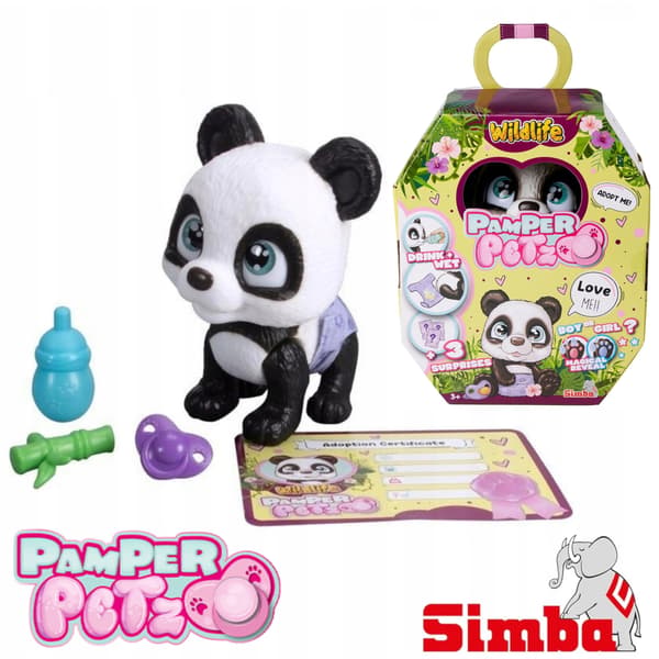 SIMBA PAMPER PETZ PANDA INTERACTIVE TOY FOR CHILDREN – DRINKS AND WETS ITSELF