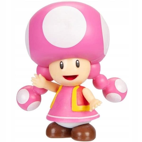 SUPER MARIO NINTENDO JAKKS PACIFIC ORIGINAL ARTICULATED TOADETTE FIGURINE 5cm