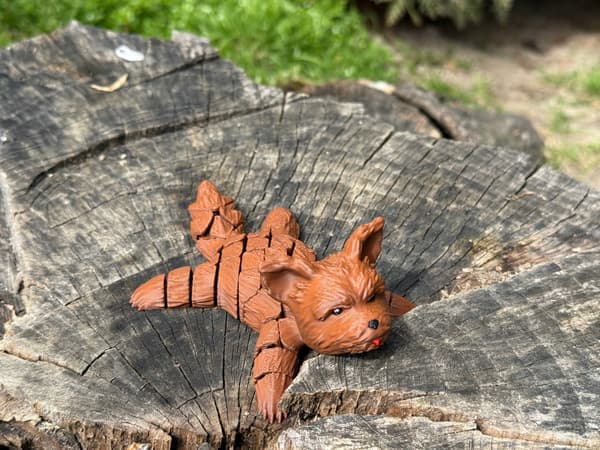 Yorkie 3D dog – segmented, movable figurine, charming ornament