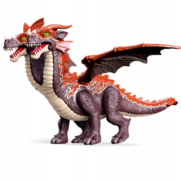Two-Headed Dinosaur: Interactive Pterodactyl with Moving Wings, Legs and Tail