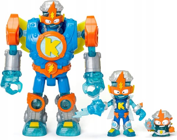 ARTICULATED ROBOT SET WITH FIGURES AND ACTION ACCESSORIES