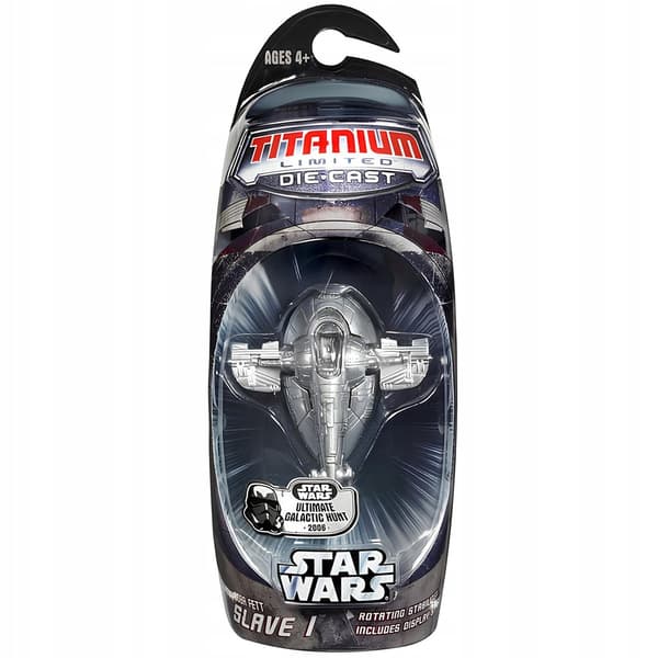 Slave 1 (Silver version) figurine from the Titanium series (Star Wars)