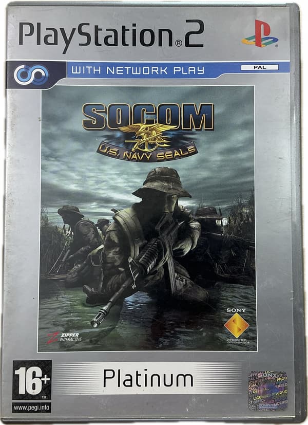 SOCOM 1: U.S. Navy SEALs – disc in excellent condition, PS2 manual