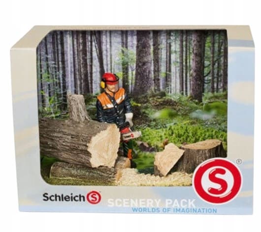 SKL SCHLEICH WORKING IN THE FOREST FOREST SCENERY 41806