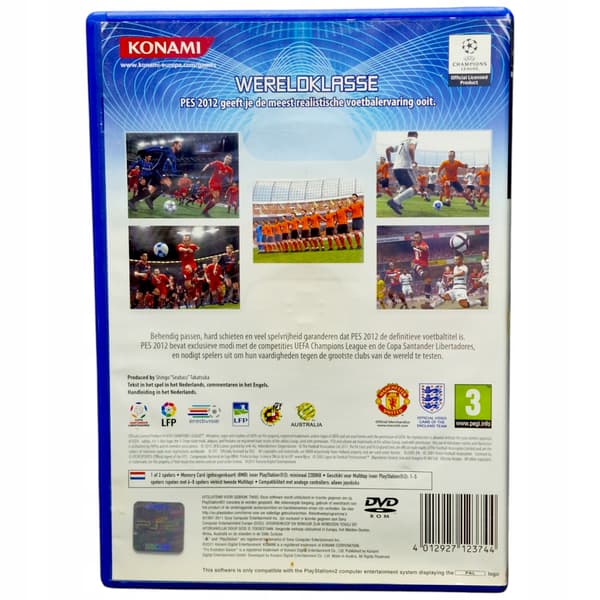 PES 2012 PRO EVOLUTION SOCCER game for Sony PlayStation 2 (PS2)
