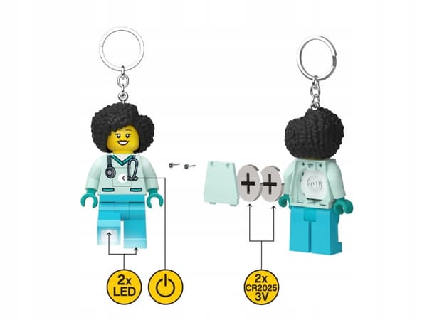 LEGO Keyring with Torch – Dr Flieber + LEGO GIFT BAG