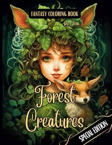Forest Creatures Colouring Book: Forest wildlife