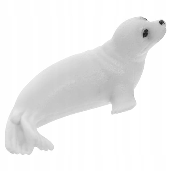 WHITE PLASTIC SEAL FIGURINE FOR DECORATION