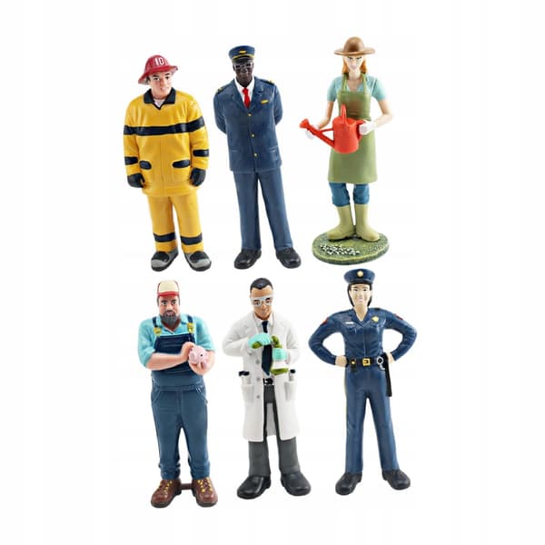 6x Professional-quality figurines Hand-painted handicrafts Style C décor