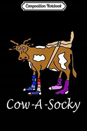 Composition Notebook: Women’s Funny Cow Gift – A Socky Journal/Notebook