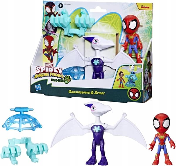 SPIDEY SET: GHOSTASAURUS dinosaur figure + SPIDER + ACCESSORY – Hasbro G0123