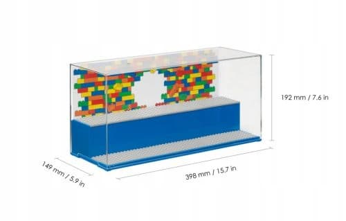 LEGO BLUE XL DISPLAY CASE FOR MINIFIGURES AND BRICKS 4070