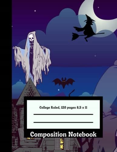 Halloween Composition Book: College-ruled notebook | Lined journal | 120