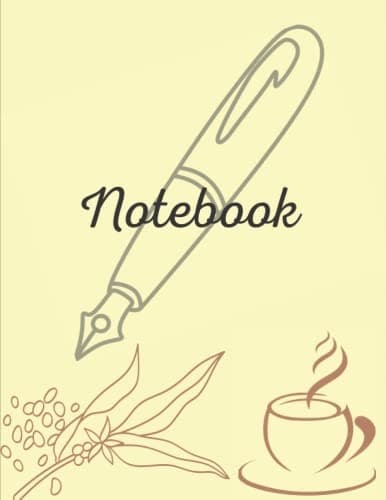notebook: Notebook: Coffee Print Composition Notebook – (96 pages) – (Lar
