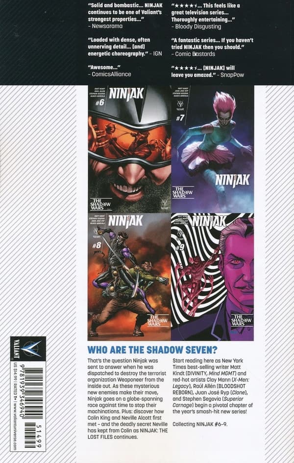 Ninjak Volume 2: The Shadow Wars by Matt Kindt