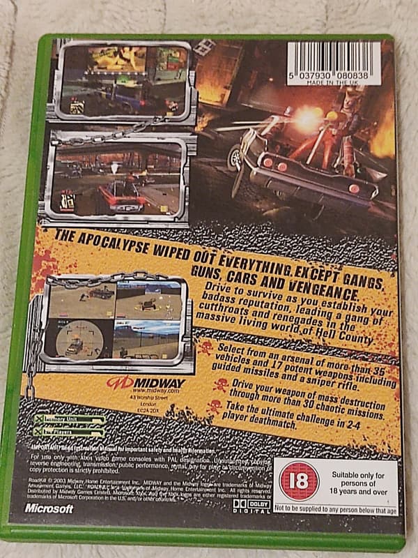 XBOX ROADKILL ROAD KILL X BOX CLASSIC