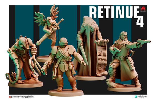 INTERROGATOR RETINUE AUDAX x5 Red Pilgrim Miniatures