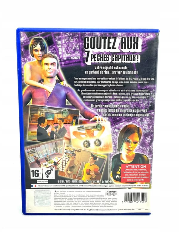 7 Sins PS2 PlayStation 2