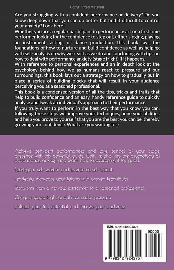Holmes, Tony: Performing with Confidence: Achieve confident performances and